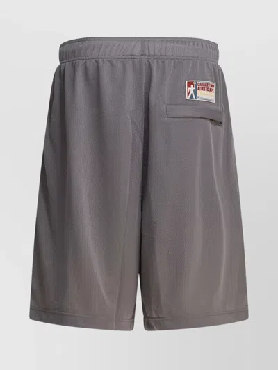 Carhartt Mesh Fabric Elastic Waistband Back Pocket Shorts In Gray