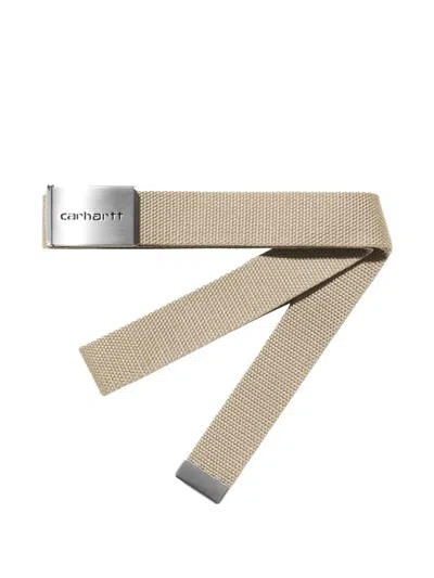 Carhartt Metal-buckle Woven Belt In Nude