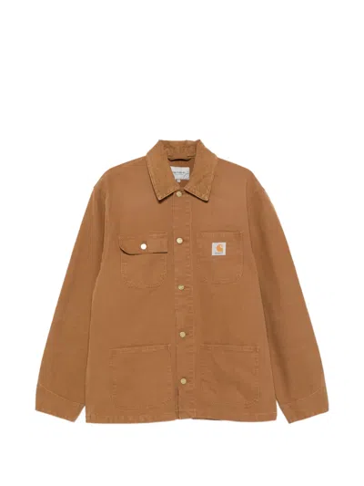 Carhartt Michigan Buttoned Shirt Jacket In Brown
