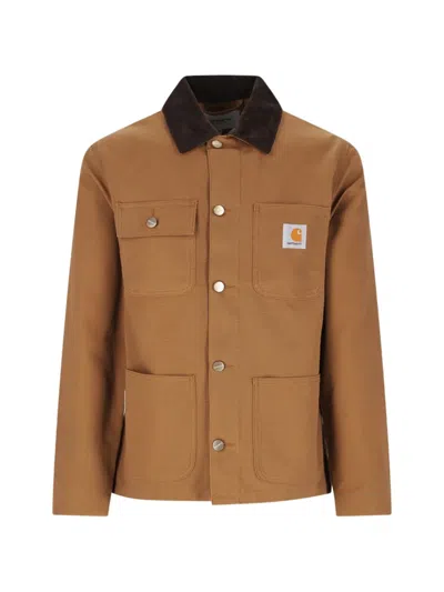 Carhartt Beige Spring Michigan Chore Jacket In 2n202 Dusty H Brown