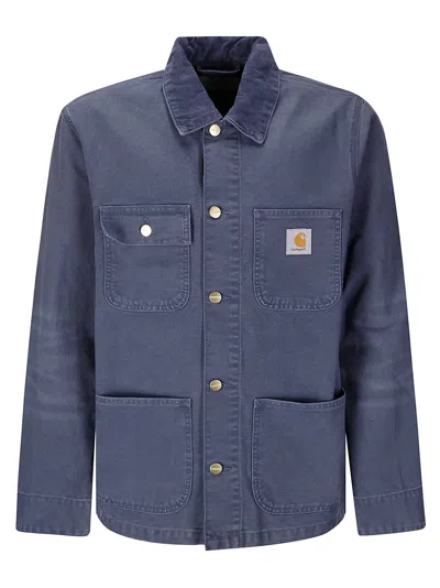Carhartt Michigan Coat Dearborn Canvas In Blue