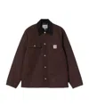 Carhartt Chocolate Cotton Michigan Coat In Brown