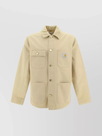 Carhartt Michigan Denim Jacket In Beige