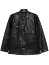 Carhartt Ip Womens Michigan Patch-pockets Relaxed-fit Faux-leather Jacket Black Xs In Black