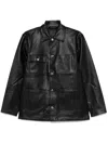 Carhartt Ip Womens Michigan Patch-pockets Relaxed-fit Faux-leather Jacket Black Xs In Black