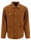 Carhartt Wip Mens Faux Suede Michigan Coat In Brown