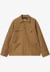 Carhartt Wip Artificial Suede Michigan Coat Hamilton In Brown