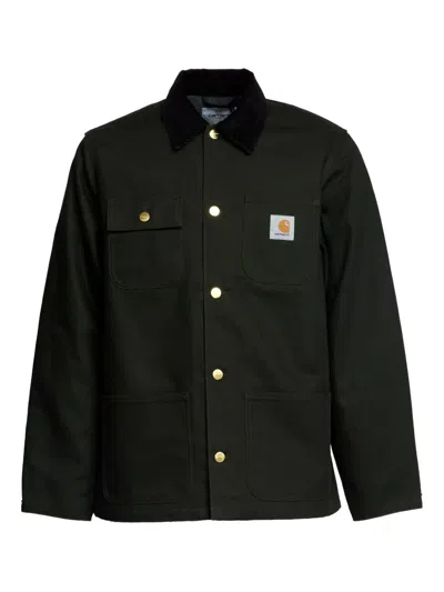 Carhartt Michigan Velvet-collar Button Jacket In Green