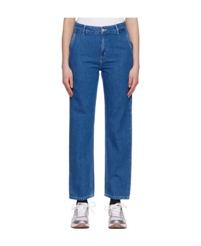 Carhartt Mid-rise Straight-leg Jeans In Blue