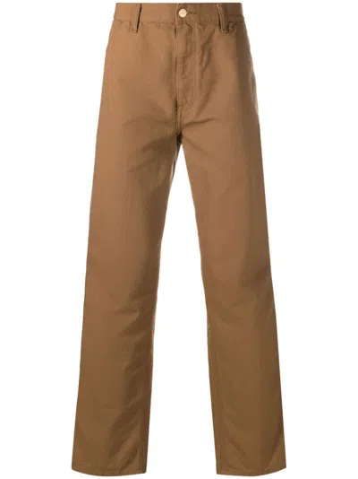 Carhartt Mid-rise Straight-leg Jeans In Braun