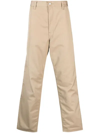 Carhartt Mid-rise Straight-leg Trousers In Neutrals