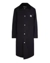 Carhartt Mid-weight Cotton Canvas Coat With Diamond Quilted Lining In Black
