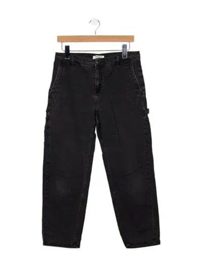 Pre-owned Carhartt Mid-rise Straight Leg Jeans In Black