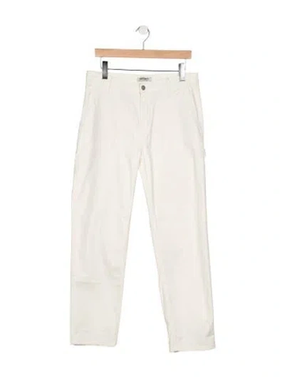 Pre-owned Carhartt Mid-rise Straight Leg Jeans In White