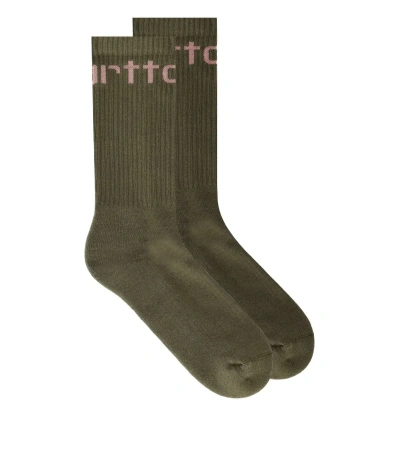 Carhartt Military Green Socks With Logo