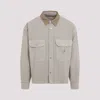 Carhartt Wip Prescott Shirt Jacket In Cotton Canvas Beige In Gray