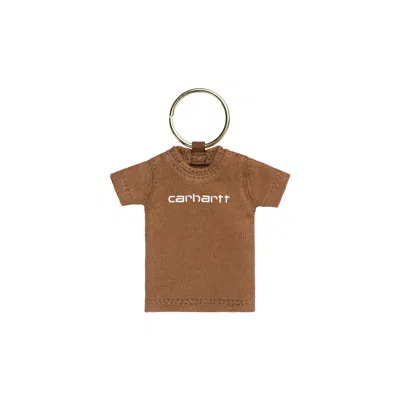 Carhartt Mini Script T Shirt Keychain Hamilton Brown