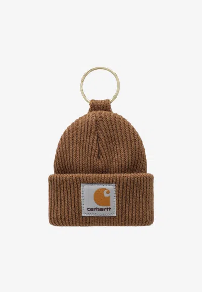 Carhartt Mini Watch Hat Keychain In Brown