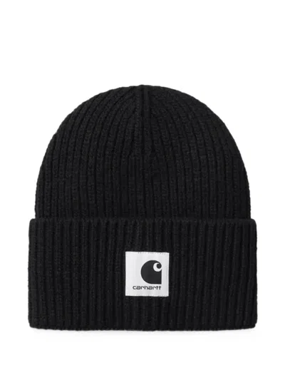 Carhartt Mira Ribbed-knit Beanie Hat In Black