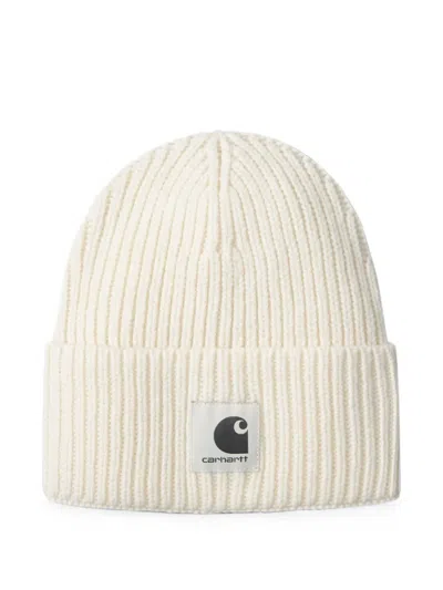 Carhartt Mira Ribbed-knit Beanie Hat In White