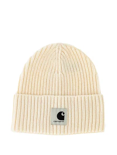 Carhartt Mira Ribbed-knit Beanie Hat In White