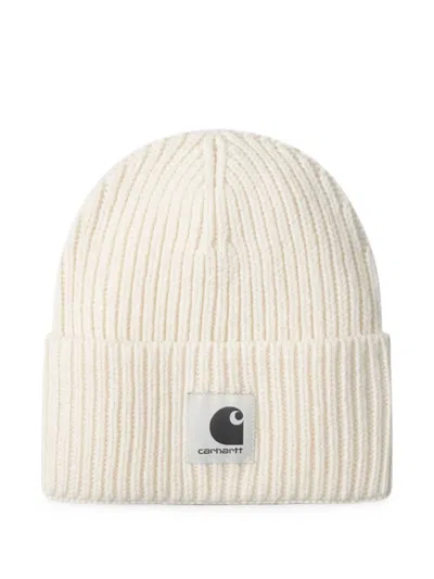 Carhartt Mira Ribbed-knit Logo-patch Beanie Hat In Transparent
