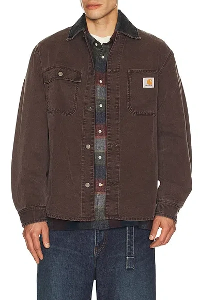 Carhartt Mitch Shirt Jacket In Brown