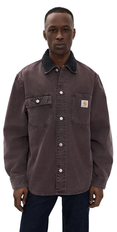 Carhartt Mitch Shirt Jacket Palisander / Black In Brown