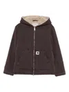 Carhartt Mitch Zipped Hooded Jacket In Brown