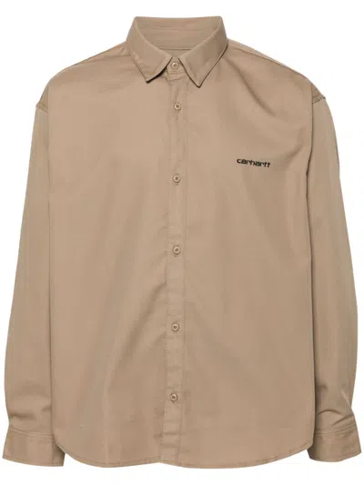 Carhartt Module Script Shirt In Neutrals