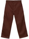 Carhartt Wip Module Tapered Leg Trousers In Brown