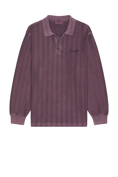 Carhartt Work In Progress Morrison Shadow Stripe Rugby Shirt In Huckleberry