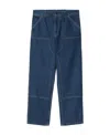 Carhartt Logo-patch Straight-leg Jeans In Blue