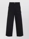 Carhartt Relaxed Straight-leg Jeans With Utility Pockets And Rivet Details In Black