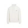 Carhartt Wip Half Zip American Script Sweatshirt In White