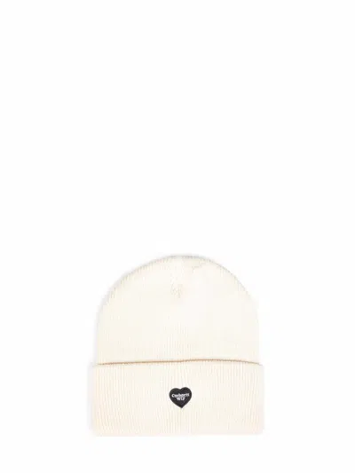 Carhartt Natural Small Heart Beanie In Neutral