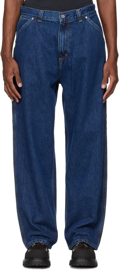 Carhartt Navy Belmont Jeans In Blue