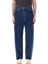 Carhartt Landon Pant With Back And Front Pockets In Navy Blue