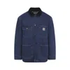Carhartt Utility Chore Coat Featuring Pockets In Blue
