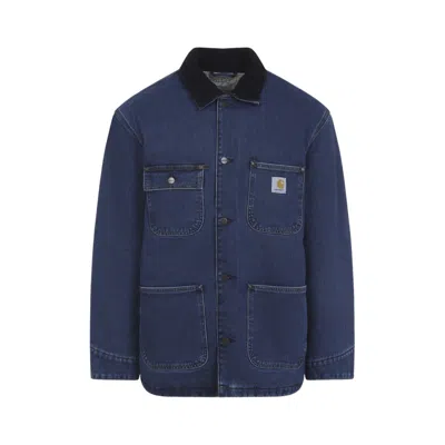 Carhartt Utility Chore Coat Featuring Pockets In Blue