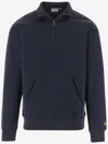 Carhartt Navy Blue Solid Sweatshirt In Black