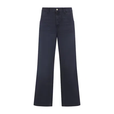 CARHARTT NAVY BLUE STRAIGHT LEG JEANS