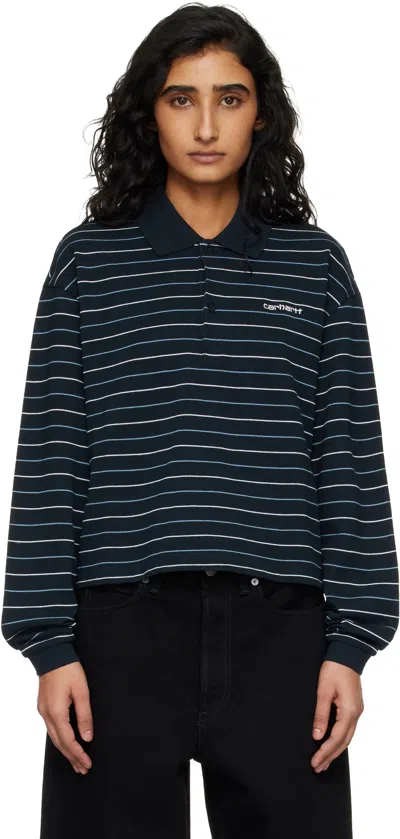 Carhartt Navy Mabel Stripe Polo