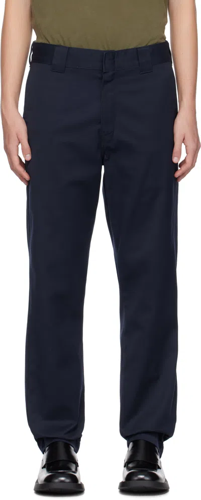 Carhartt Navy Master Trousers In 1c02 Dark Navy