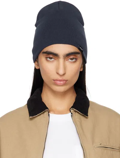 Carhartt Navy Scripter Beanie In Air Force Blue