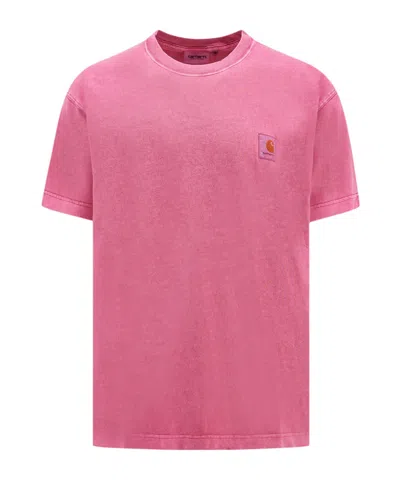 Carhartt Nelson Cotton T-shirt In Pink & Purple