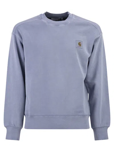 Carhartt Nelson Crew Neck Sweatshirt In Blue