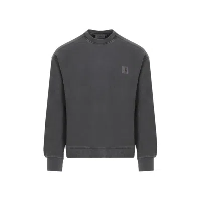 Carhartt Nelson Grey Cotton Sweatshirt In Gray