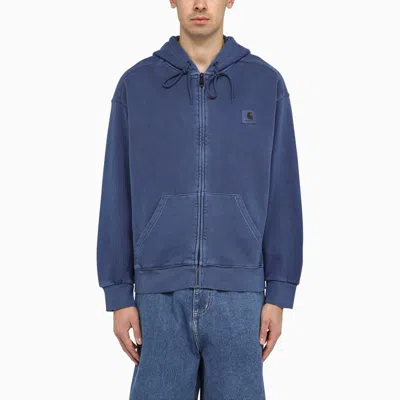 Carhartt Nelson Hooded And Zipped Sweatshirt Blue