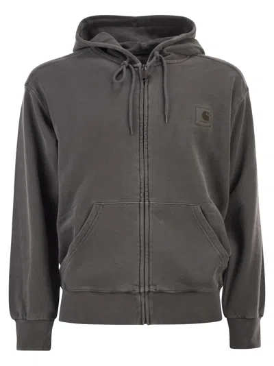 Carhartt Nelson Hooded Sweatshirt In Gray